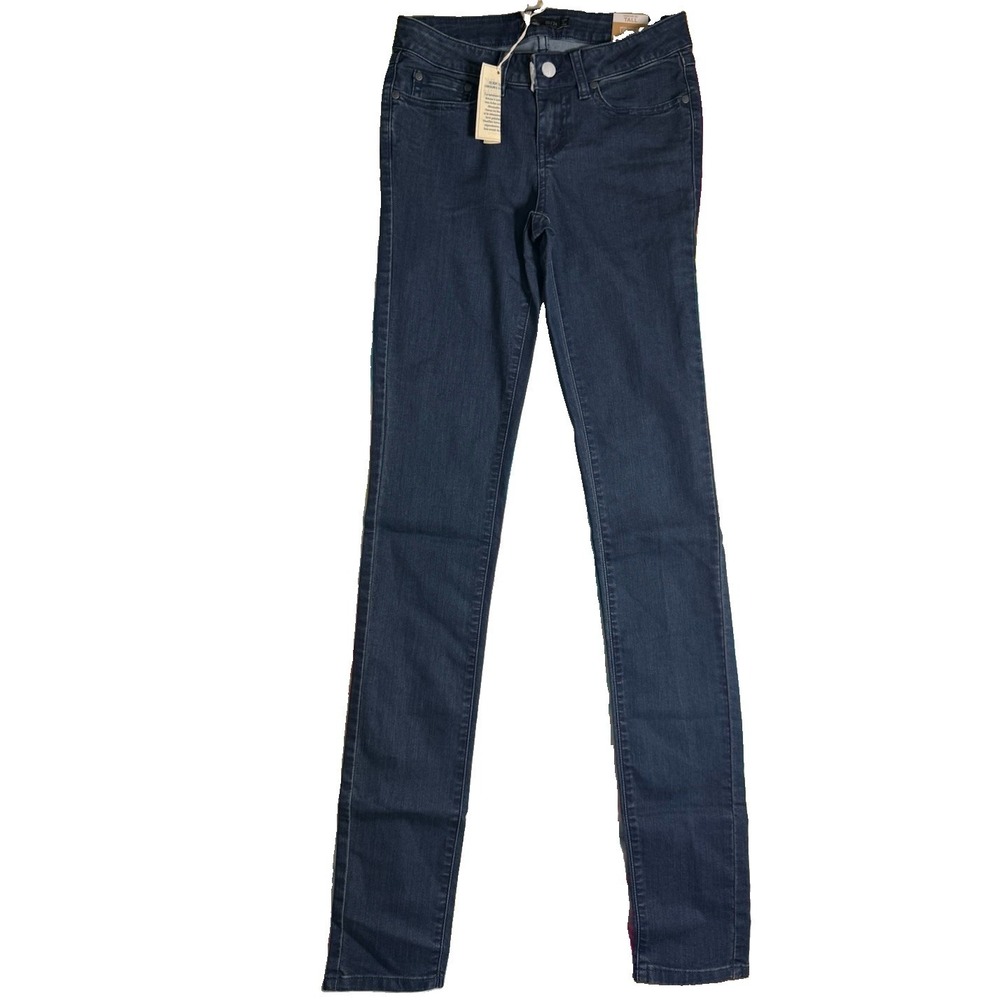 Prana Kayla Jean Womens 00 24x36 Indigo Stretch Tall Inseam Slim Denim W4117TL02